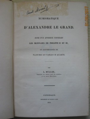 Numismatique d&amp;#039;Alexandre le Grand, Philippe II et Philippe III-Copenhague,1855. foto