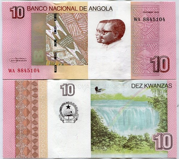 !!! NOU : ANGOLA - 10 KWANZAS 2012 (2017) - P NEW - UNC