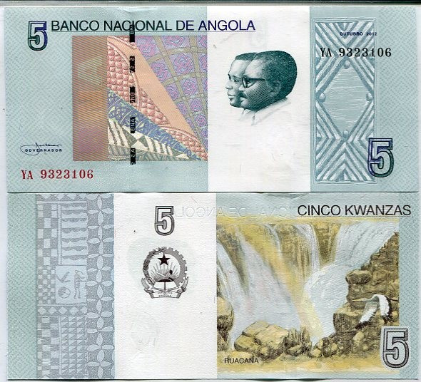 !!! NOU : ANGOLA - 5 KWANZAS 2012 (2017) - P NEW - UNC