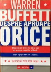 Warren Buffett Despre Aproape Orice carte investitii afaceri aproape noua foto