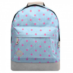 Rucsac Mi-Pac Denim Polka Albastru-Roz (100% Original) - cod 8932410 foto