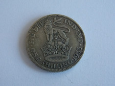 Moneda de argint -1 shilling 1933-Anglia 2502 foto