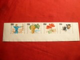 Serie -Straif -Ziua Timbrului 1966 Ungaria ,4 val. nedantelat