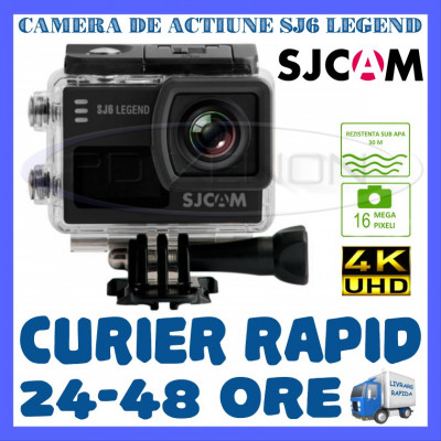 CAMERA DE ACTIUNE SPORT SJ6 LEGEND 4K 2160P, 16 MPX, ACCESORII DE FIXARE foto