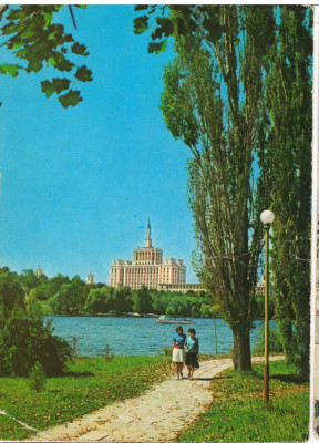 CPI (B8527) CARTE POSTALA - BUCURESTI. VEDERE DIN PARCUL HERASTRAU foto