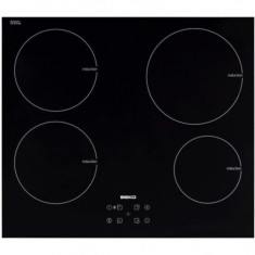 Plita incorporabila Beko HII64400AT, inductie, 4 zone, 9 trepte putere, 60 cm, sticla neagra foto