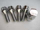Set Antifurt Roti VW Lupo Golf Polo Passat Bora Caddy - Prezoane Otel Calit + Cheie Unica