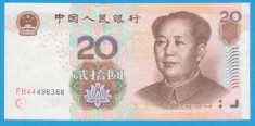 (1) BANCNOTA CHINA - 20 YUAN 2005 - STARE FOARTE BUNA foto