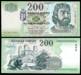 UNGARIA BANCNOTA DE 200 FORINT 2006 UNC REGELE KAROLY ROBERT NECIRCULATA