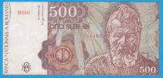 (1) BANCNOTA ROMANIA - 500 LEI 1991, IANUARIE - VARIANTA MAI RARA foto