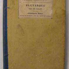 GE - PLUTARH "Vie de Solon" / limbile greaca si franceza / 1872