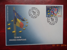 2017 Romania LP - 2133 FDC Uniunea Europeana 10 ani. foto