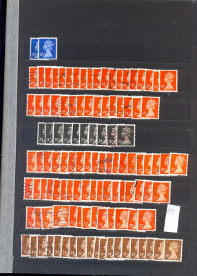 ANGLIA -MAREA BRITANIE=Lot special de timbre uzuale stampilate =peste900 bucati foto