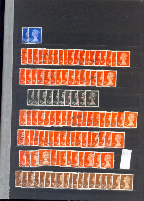 ANGLIA -MAREA BRITANIE=Lot special de timbre uzuale stampilate =peste900 bucati