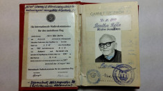 AVIATOR - AVIATIE -AERONAUTICA -CARNET DE ZBOR - VETERAN AL ZBORULUI FARA MOTOR foto