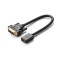 Cablu adaptor DVI-D 24+1 pini tata - HDMI mama pt laptop pc videoproiector tv