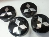 Capace Jante Aliaj Mitsubishi 59.5mm, Set 4 Bucati, Emblema Metalica