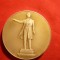 Placheta - la inaugurarea statuii lui A.S.Puskin -Leningrad ,D=5,3 cm ,aluminiu