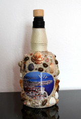 Sticla imbracata in scoici, suvenir din Vir, Croatia - 25.5 cm #250 foto