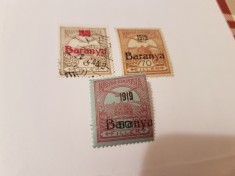 romania/emisiunea baranya 1919 supratipar/turul/3v. mixte foto