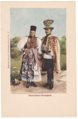 #2096- Romania, Sibiu? c.p. necirc. 1918: Folklor, costume populare sasesti foto