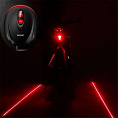 Lampa de avertizare bicicleta cu leduri rosii, lanterna bicicleta, lampa stop foto