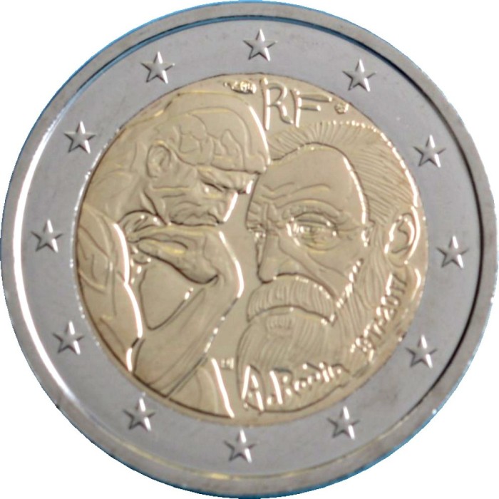 NOU - Franta moneda comemorativa 2 euro 2017 - Rodin - UNC foto mare NOU - Franta moneda comemorativa 2 euro 2017 - Rodin - UNC foto mare