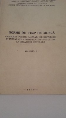 norme de timp de munca VOL 2 SI 3 foto