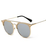 Ochelari De Soare Fashion Cu Lentile Rotunde - Protectie UV 100% - Model 3, Femei, Protectie UV 100%, Metal