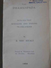 The Dhammapada With Pali Text Sinhalese And English Translati - B. Siri Sivali ,396559 foto