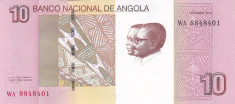 Bancnota Angola 10 Kwanzas 2012 - P151B UNC foto