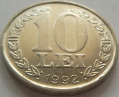 Moneda 10 LEI - ROMANIA, anul 1992 *cod 2623 xF foto