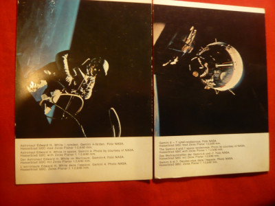 Set 2 Ilustrate Cosmos - Gemini 4 ,6 ,7 - Foto NASA 1961 Suedia foto