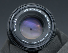 Obiectiv manual Minolta MD Rokkor 50mm 1.7 motura Sony E mirrorless foto