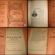 Carte veche romana: J.Michelet-Romania-Roma-Piza.