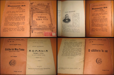 Carte veche romana: J.Michelet-Romania-Roma-Piza. foto