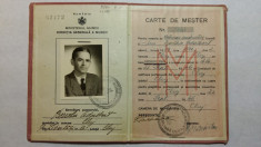 CARTE DE MESTER 1946 - ELECTRICIAN CONSTRUCTOR - VIITOR PILOT SI INSUCTOR ZBOR foto