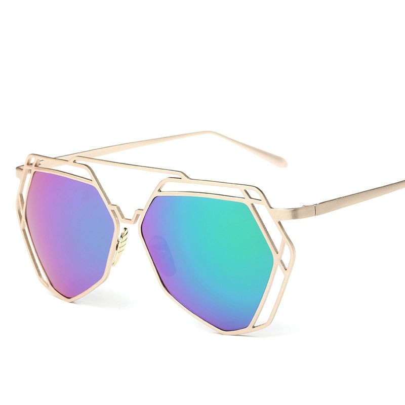 Ochelari De Soare Futuristi Design Cu Reflexie Si Rama Metalica - Model 7,  Femei, Protectie UV 100%, Metal | Okazii.ro