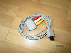 Cablu audio video cu adaptor scart Nintendo Wii Wii U original foto