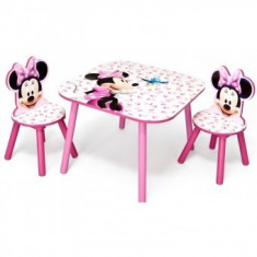 Set masuta si 2 scaunele Minnie Mouse Pink Fruits foto
