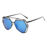 Ochelari De Soare Futuristi Design Cu Reflexie Si Rama Metalica - Model 6, Femei, Protectie UV 100%, Metal