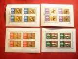 Set 4 Blocuri- Ziua Internationala a Timbrului 1961 Ungaria, Nestampilat