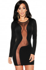 L254-1 Rochie scurta de club cu decupaje din plasa foto