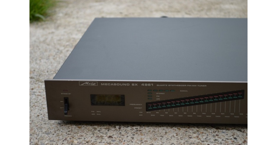 Tuner Radio Hi-Fi Metz Mecasound SX4961-S – Argent, AM/FM, Sorties DIN/RCA – Occasion