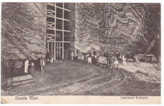#2108- Romania, Ocnele Mari , carte postala circulata 1929: Interiorul Salinelor foto