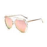 Ochelari De Soare Futuristi Design Cu Reflexie Si Rama Metalica - Model 4