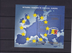 ROMANIA 1993 LP1327 INTRAREA ROMANIEI IN CONSILIUL EUROPEI COLITA DANTELATA MNH foto