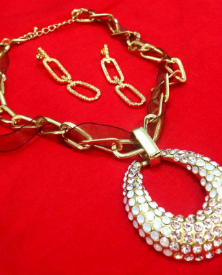Set bijuterii AWA-placat cu Aur 18k si cristale zirconia foto