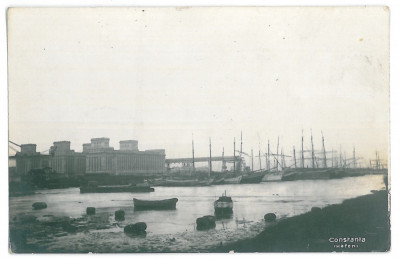 1660 - CONSTANTA, Harbor, Silozurile - old postcard, real PHOTO - unused foto
