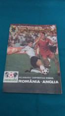 PROGRAM FOTBAL ROMANIA-ANGLIA/ 1 MAI 1985 foto